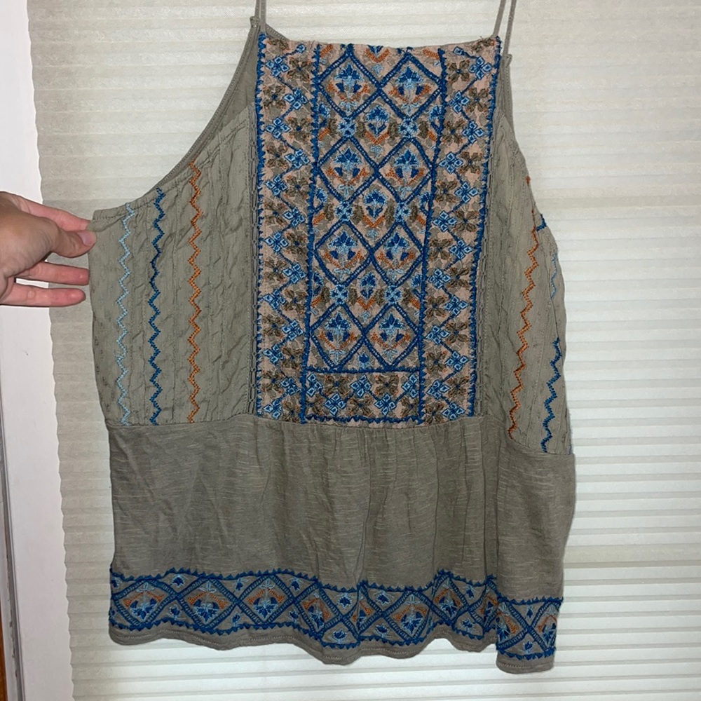 Lucky brand, Large, embroidered bohemian top.